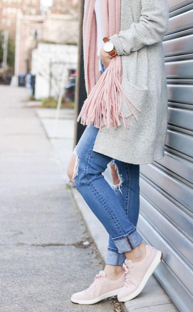spring outfits with sneakers