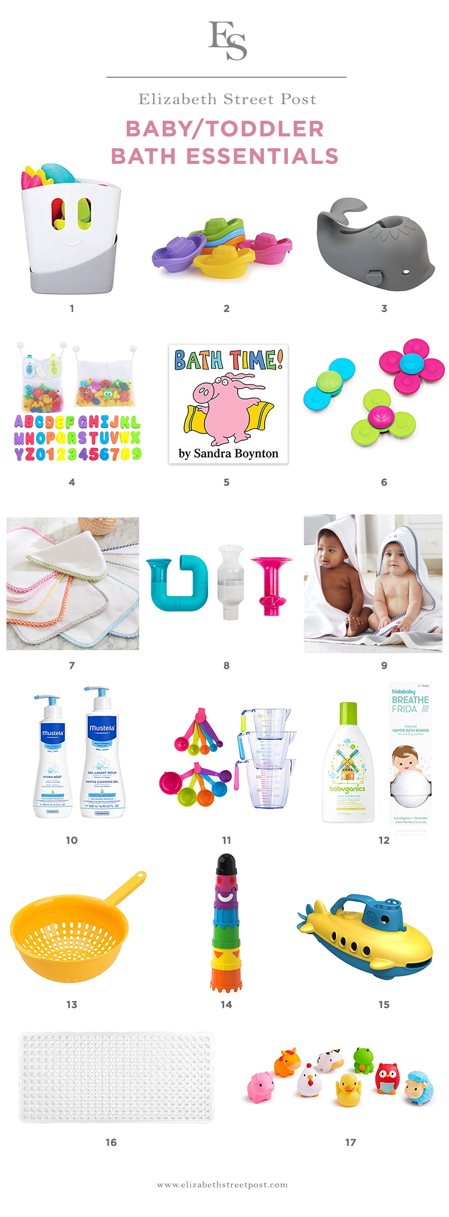 Bath Essentials for Babies and Toddlers - Elizabeth Street Post